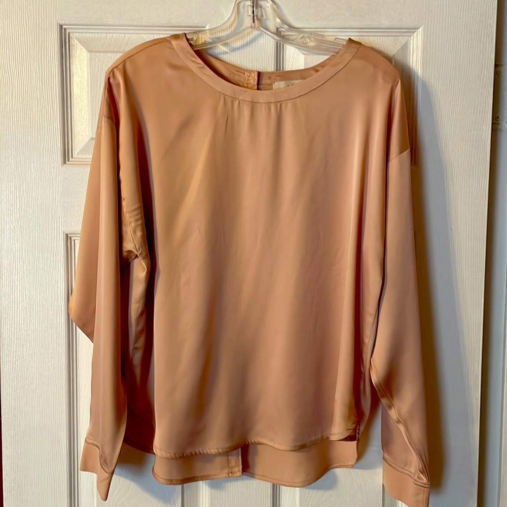 Pink, silky top
